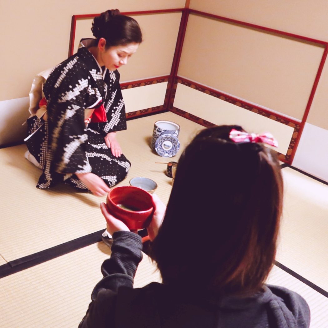 Japanse thee ceremonie in Japan